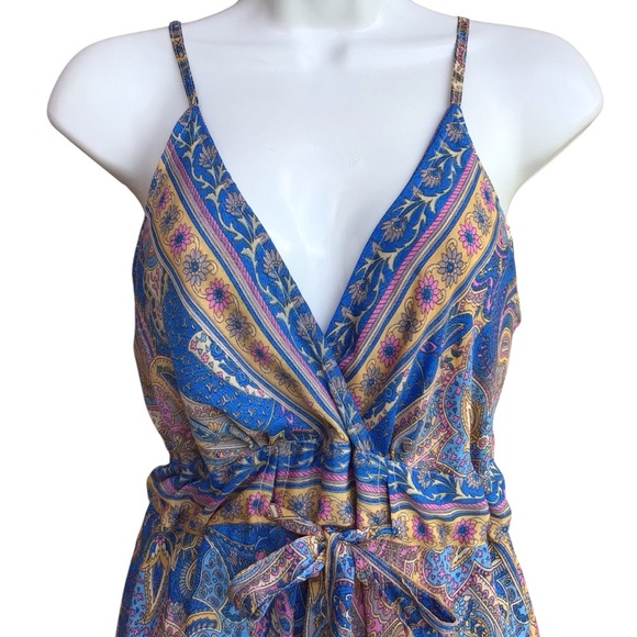 Zury Boho Floral Paisley Ruffle Hem Sundress - Picture 7 of 9